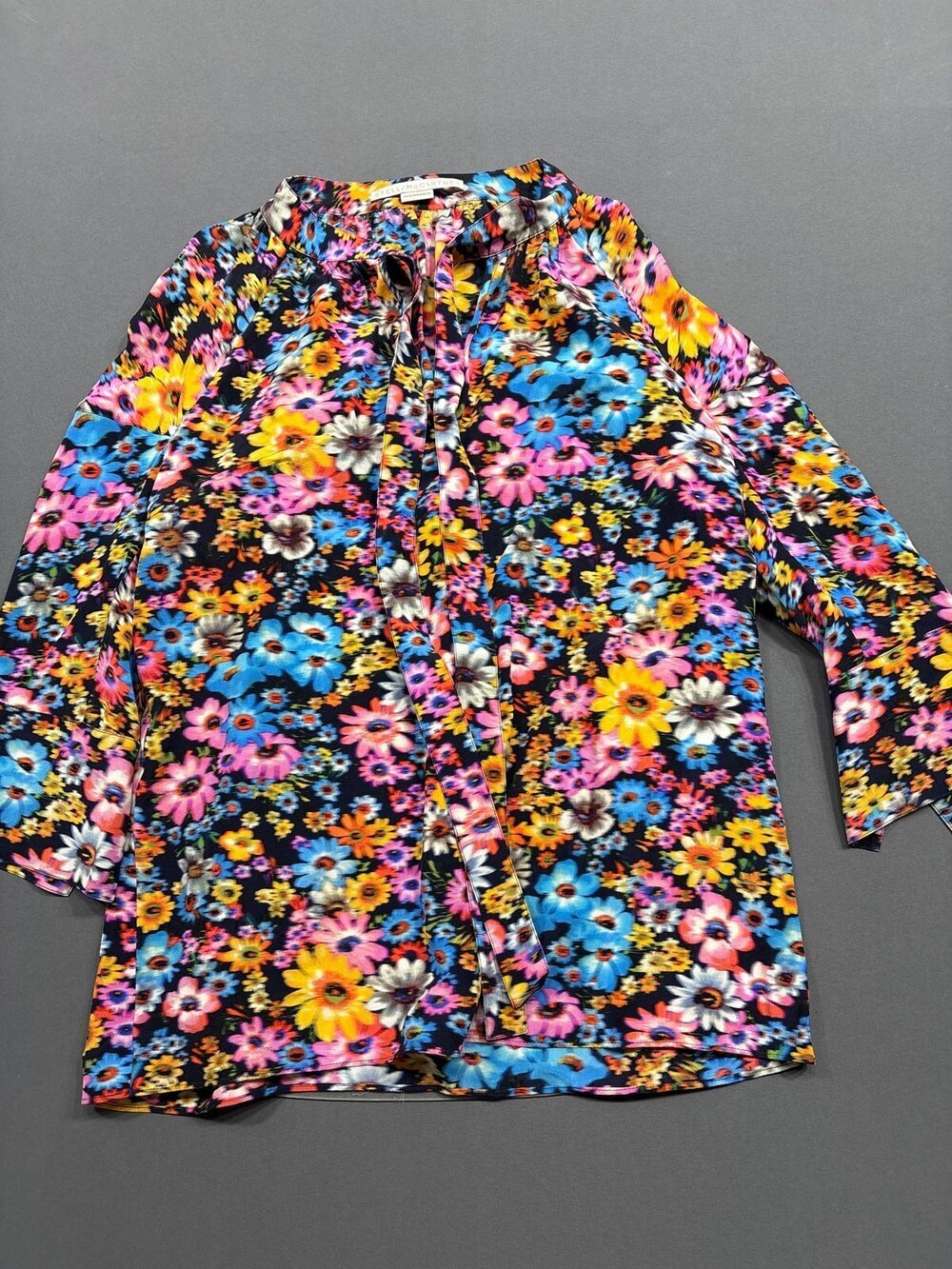 Stella McCartney Silk Floral Blouse Top Size 36 Multicolor